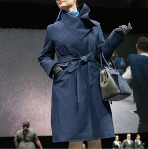 Alaska By Luly Yang Navy Blue    Airlines Insulated Coat Size 12